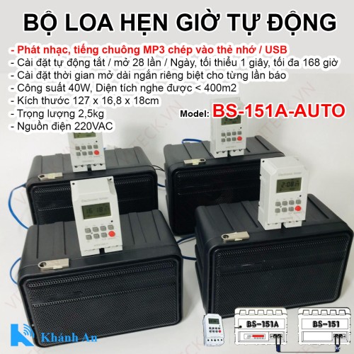 Hướng dẫn lắp, cài đặt loa phát nhạc tự động BS-151A AUTO hẹn báo giờ, thư giãn, giải trí